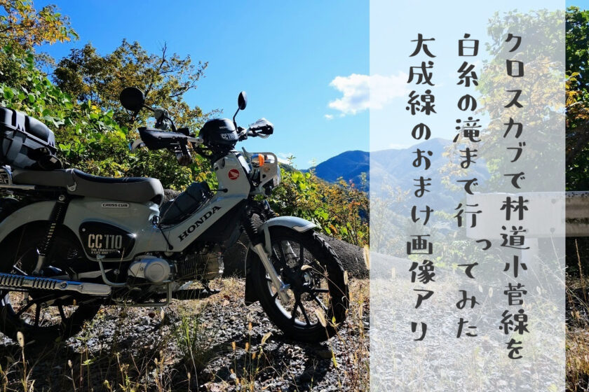 クロスカブ 林道小菅線 白糸の滝